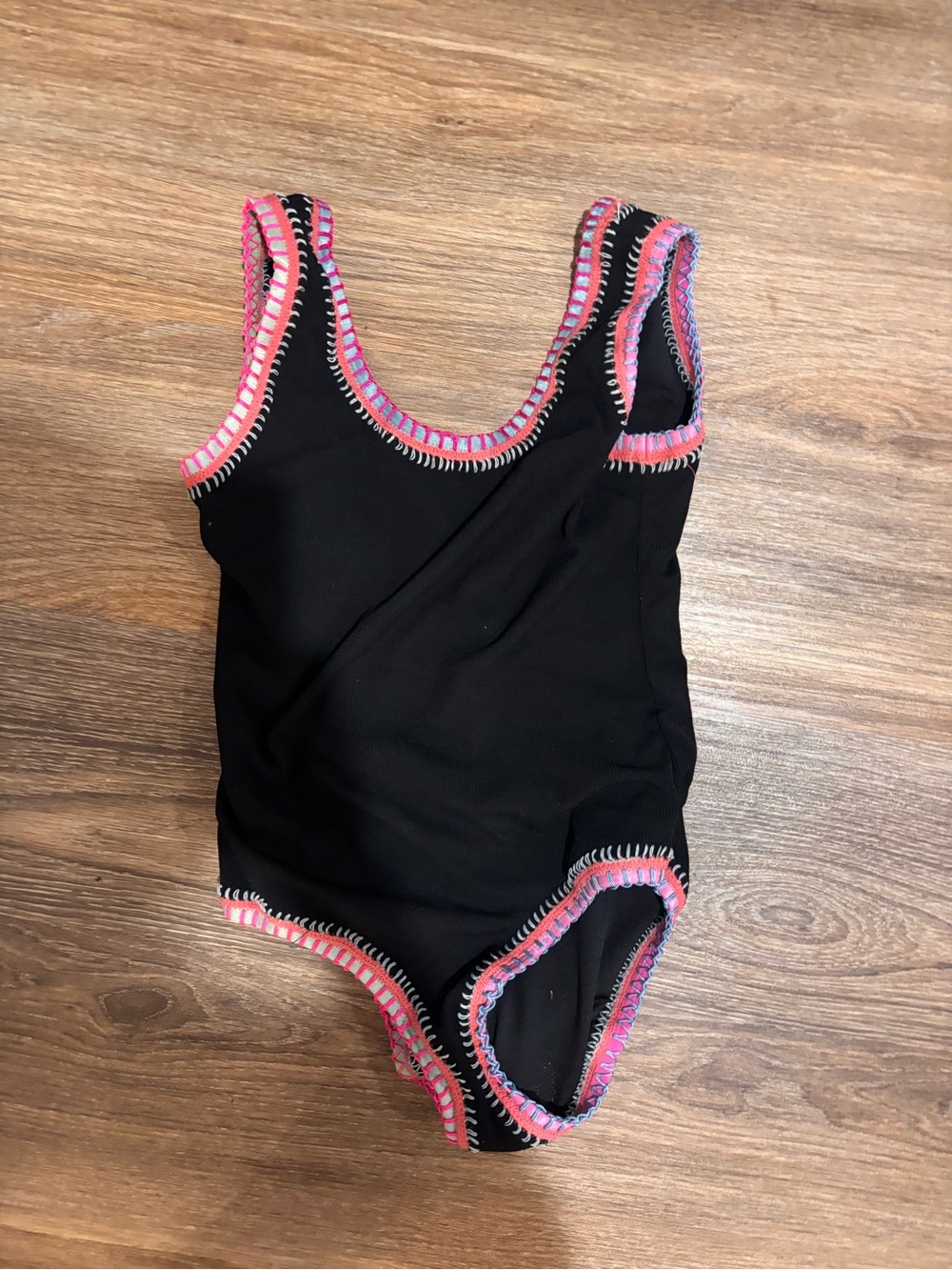 PQ Black One-Piece Swimsuit with Pink Trim